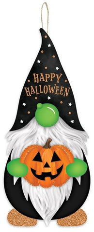 13.25"Hx5.75"L Halloween Gnome Shape sign ,  AP8905