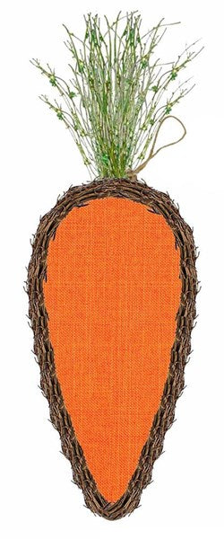 24"H X 8"L Vine/Fabric Carrot