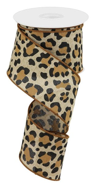 2.5"X10yd Leopard Print/Royal