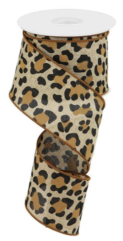 2.5"X10yd Leopard Print/Royal