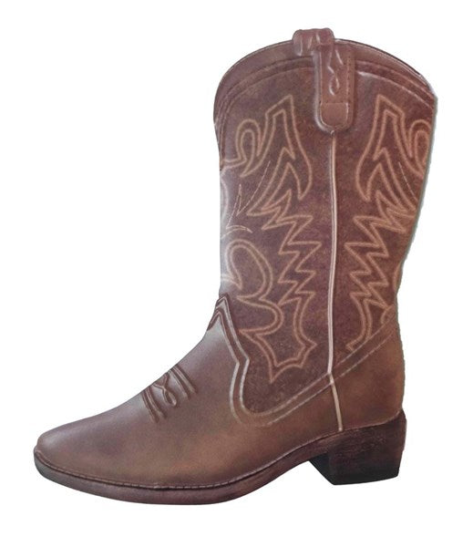 12.5"H Embossed Metal Classic Cowboy Boot sign