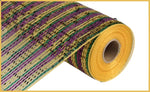 10" X 10Yd Wide Multi Color Foil Mesh mardi gras