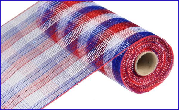 10" X 10Yd Metallic Check Mesh