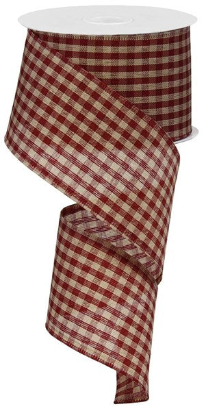 2.5"X10yd Primitive Gingham Check ,  RG01321K9