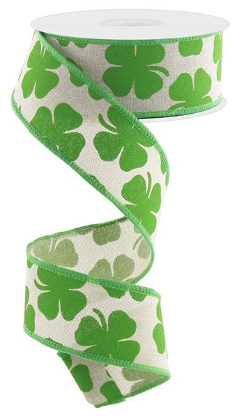 1.5"X 10 yd Shamrock On Royal