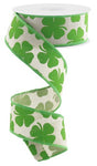 1.5"X 10 yd Shamrock On Royal