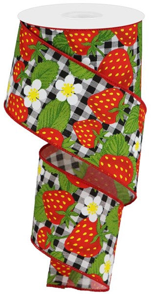 2.5" X 10Yd Strawberries On Check