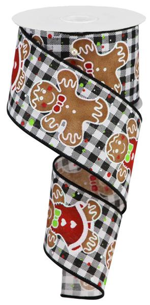 2.5" X 10Yd Gingerbread/Gingham/Royal