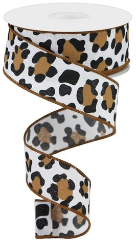 1.5"X10yd Leopard Print/Faux Ryl