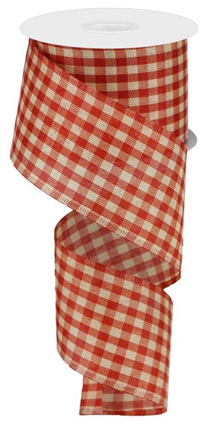 2.5"X10yd Gingham Check , RGC1068WH