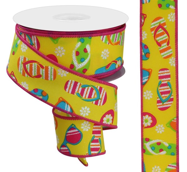 1.5" X 10Yd Flip Flops & Sunglasses