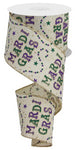 2.5" X 10Yd Mardi Gras/Beads ribbon