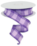 1.5" X 2.5" Faux Burlap Check  Lavender/Purple