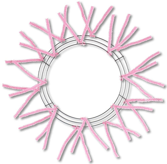 15" wire ,25" OAD-pencil work form 18 ties Pink