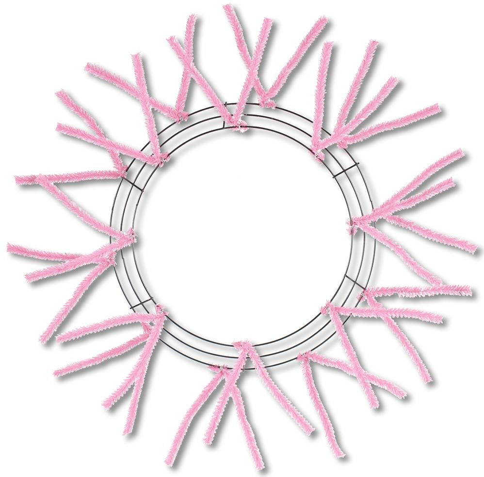 15" wire ,25" OAD-pencil work form 18 ties Pink