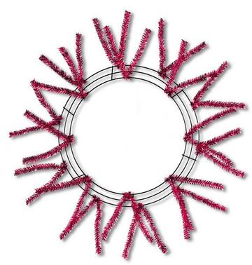 15" wire,25" OAD-pencil work form 18 ties fuschia