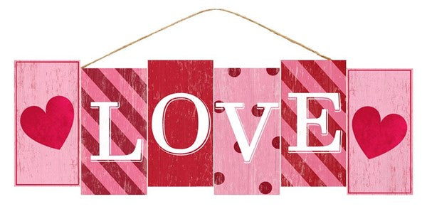 14"L X 4.75"H Love Block Sign