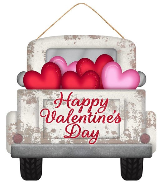 12"L X 11.5"H Valentines Truck/Glitter