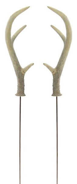 2 assorted 8" Artificial Antler On 10" Wire , Antler pick ,Antler for crafts , 2 separate picks