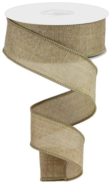 1.5"X  10 yd Royal Burlap Light Beige