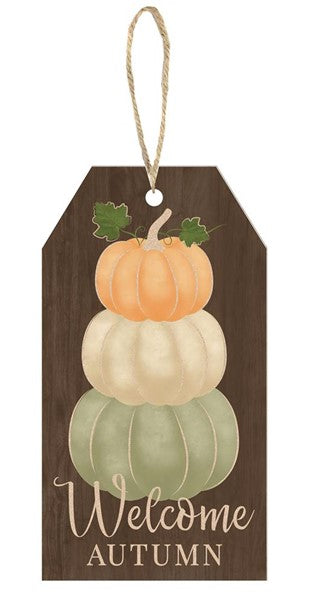 12"H X 6.5"L Welcome Autumn/Pumpkin Sign