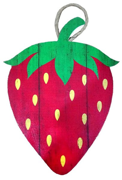12"H X 9"W Strawberry Shape Sign