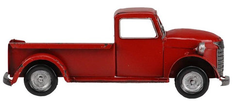 10" L x 4" H Metal Half red truck