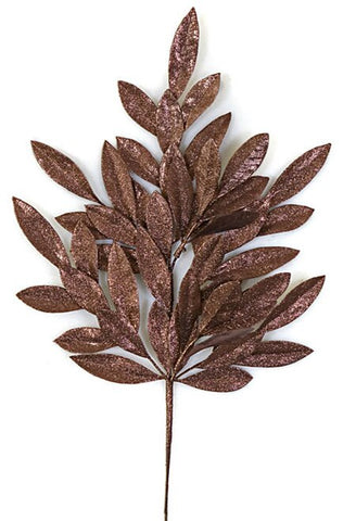 23"Glittered Bay leaf  Chocolate