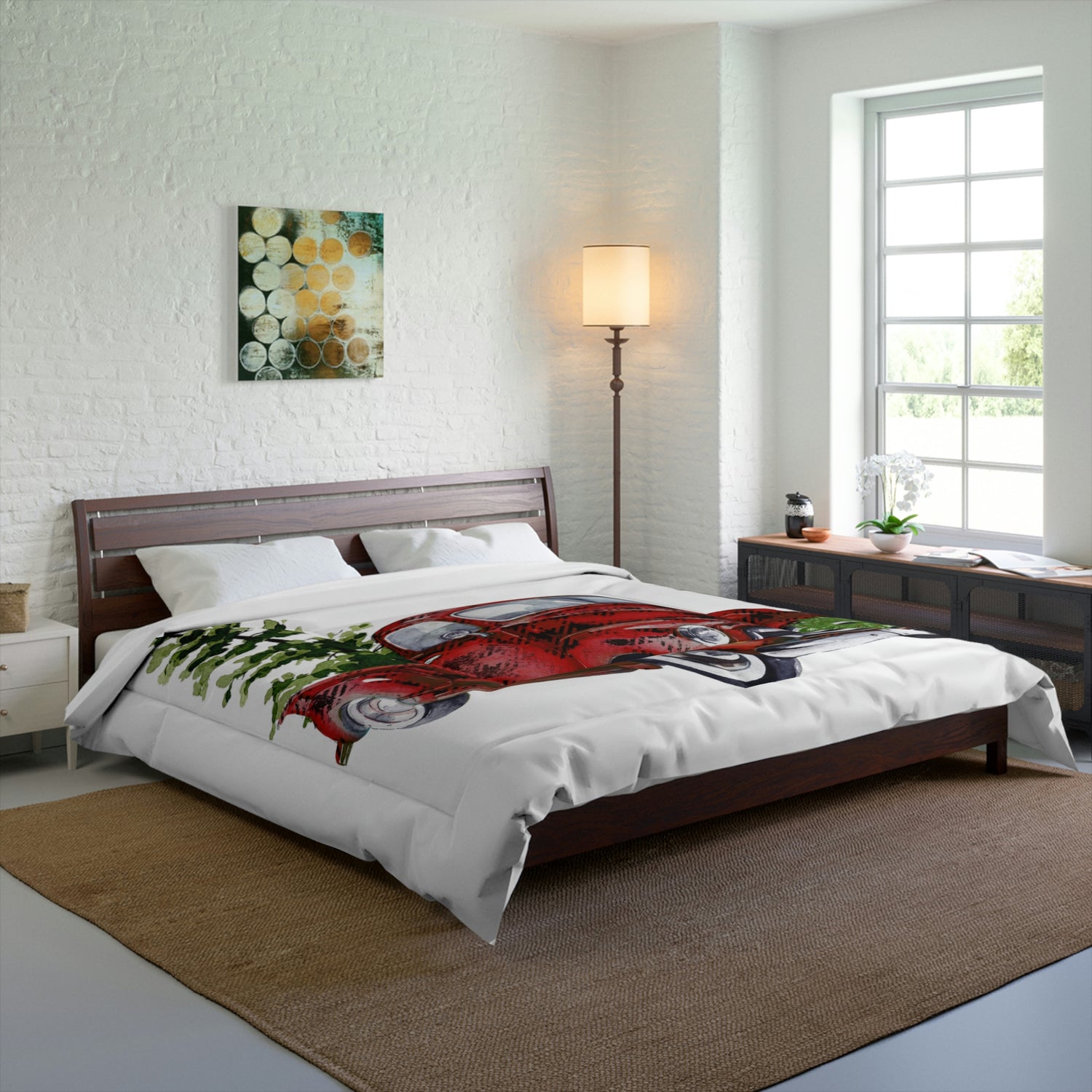 Red truck Christmas Comforter