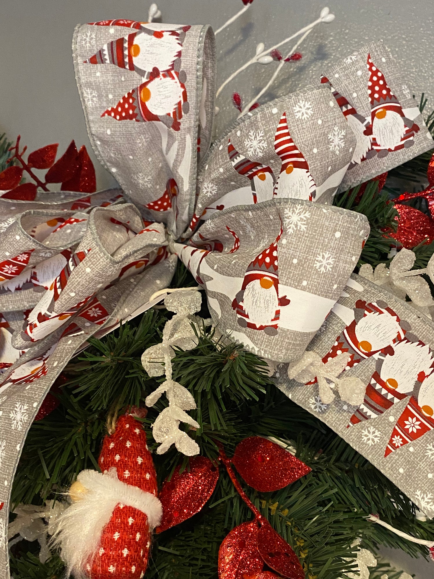 Gnome teardrop Christmas swag