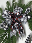 Black and white Gnome wreath , Christmas wreath, Winter wreath