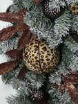 Leopard swag , flocked swag , Winter swag