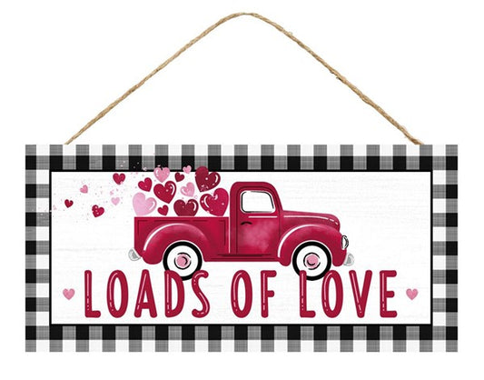 12.5"L X 6"H Loads Of Love W/Truck