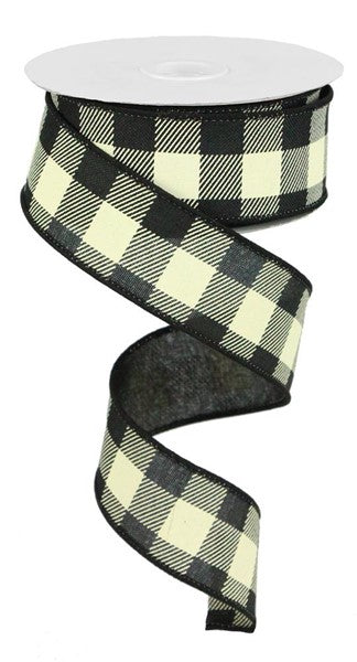 1.5"X 10 yd Striped Check On Royal