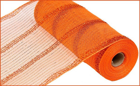 10.5" x 10 yards wide tinsel foil mesh orange