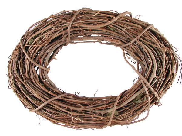 14" x 10" Grapevine oval wreath
